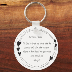 Bible Verse Keychain – John 3:16 