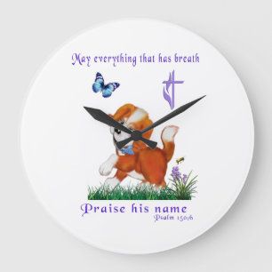 Bible verse large clock