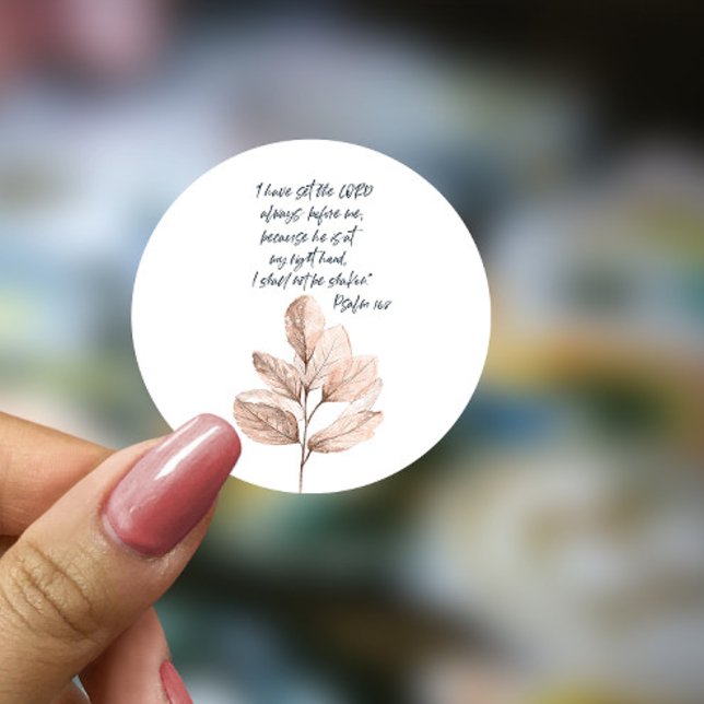 Bible Verse Lord Leafy  Classic Round Sticker (Creator Uploaded)