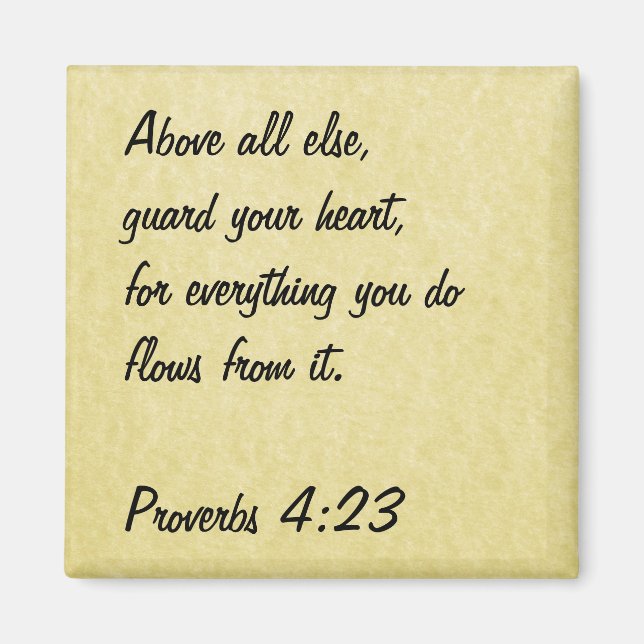 Bible Verse Magnet Proverbs 4:23 (Front)