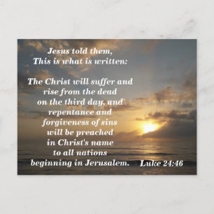 Bible Verse Memory Card Luke 24:46