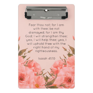 Bible Verse Mini Clipboard Pink Floral Design