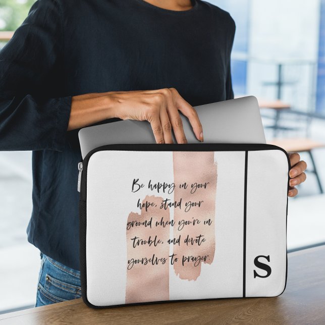 Bible Verse Monogram Laptop Sleeve (Creator Uploaded)
