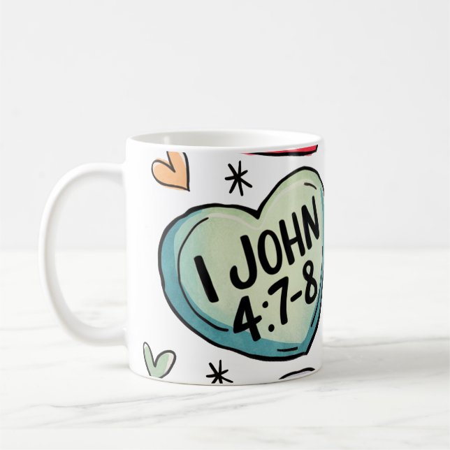 Bible Verse Mug en céramique avec Citations d'amou (Gauche)