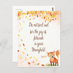 Bible verse - Nehemiah 8:10  Notebook Postcard