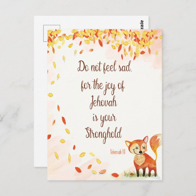 Bible verse - Nehemiah 8:10  Notebook Postcard (Front/Back)