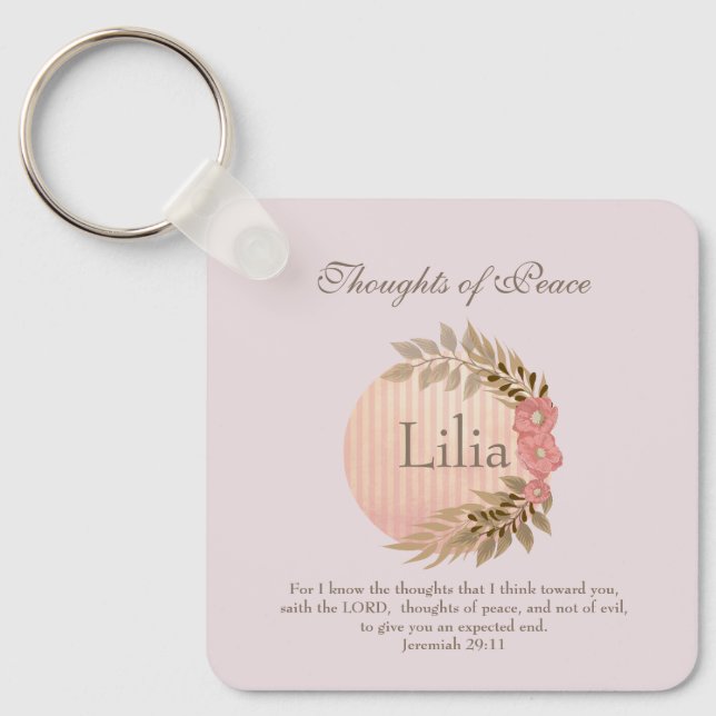 Bible Verse of Peace Keychain (Front)