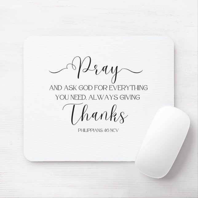 Bible Verse on Mouse Pad (With Mouse)