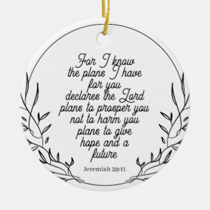 Bible Verse Ornement - Jérémie 29:11 Ornement