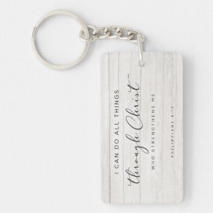 Bible Verse Philippians 4:13 I Can Do All Things Keychain