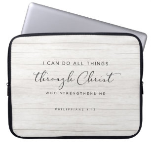 Bible Verse Philippians 4:13 I Can Do All Things Laptop Sleeve