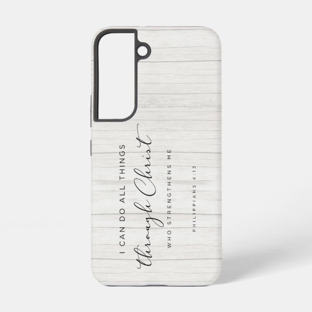 Bible Verse Philippians 4:13 I Can Do All Things Samsung Galaxy S22 Case (Back)