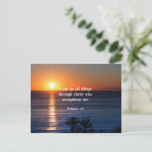 Bible verse, Philippians 4:13 Postcard