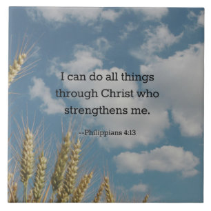 Bible Verse, Philippians 4:13 Tile
