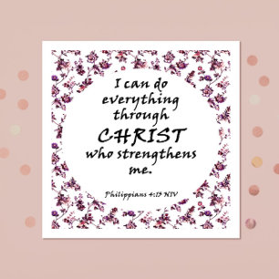 Bible verse Philippians Square Napkin