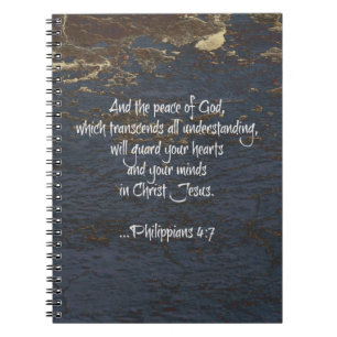 Bible Verse Phillippians 4:7 Notebook