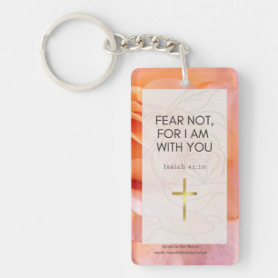 Bible Verse Porte - clé Floral