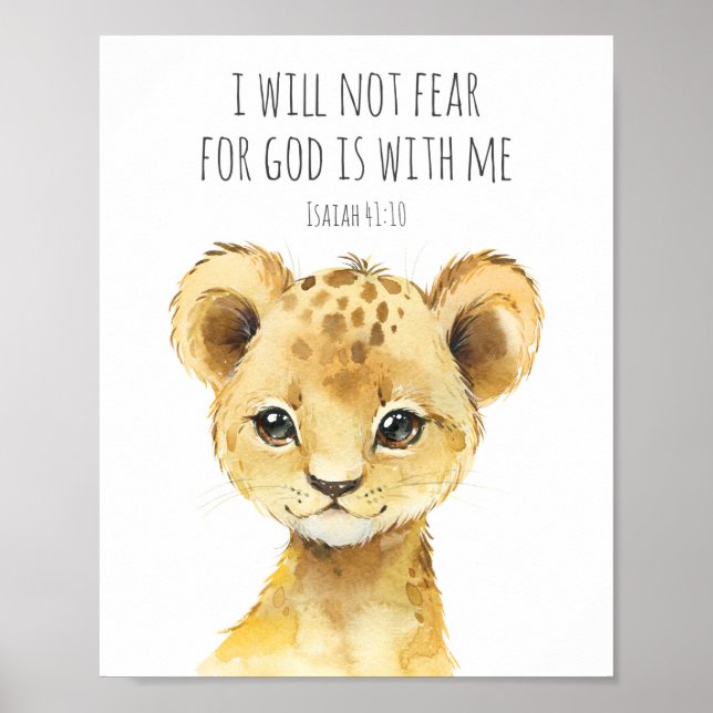 Bible Verse Poster for Kids Bedroom Decor (Front)