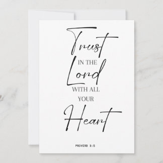 Bible verse Proverbs 3 trust in the lord Invitation