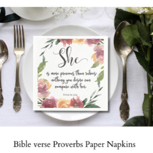 Bible verse Proverbs Paper Napkins