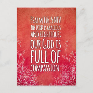 Bible Verse Psalm 116:5 Postcard