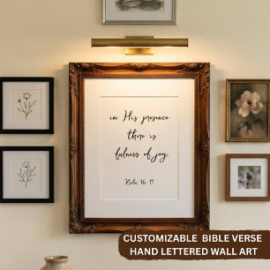 Bible Verse Psalm 16:11 Custom Scripture Print Han