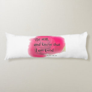 Bible Verse Psalm 46:10 Flower Pillow