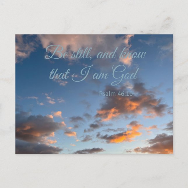 Bible Verse Psalm 46:10 Postcard (Front)