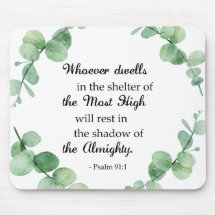 Bible verse Psalm 91 Eucalyptus Wreath Christian