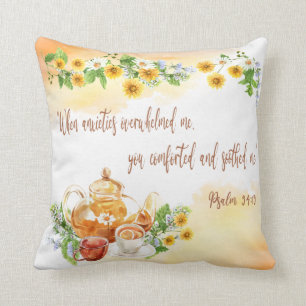 Bible verse - Psalm 94:19  Throw Pillow