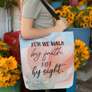 Bible verse Psalm Floral Tote Bag