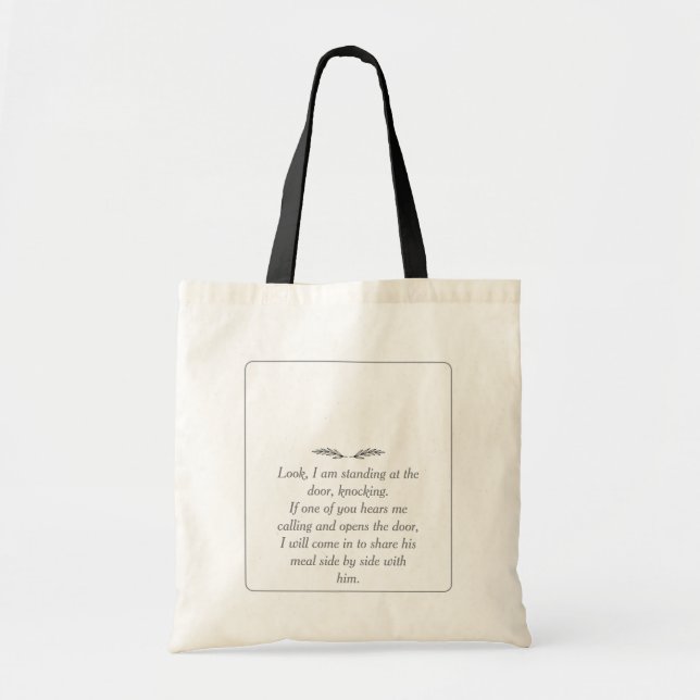 Bible verse Revelation 3:20 Tote Bag-n1 Bag (Front)