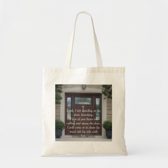Bible verse Revelation 3:20 Tote Bag-n4 Bag (Front)