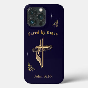Bible Verse saved by Grace iPhone 13 Pro Case