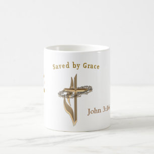 Bible Verse saved by Grace Coffee Mug