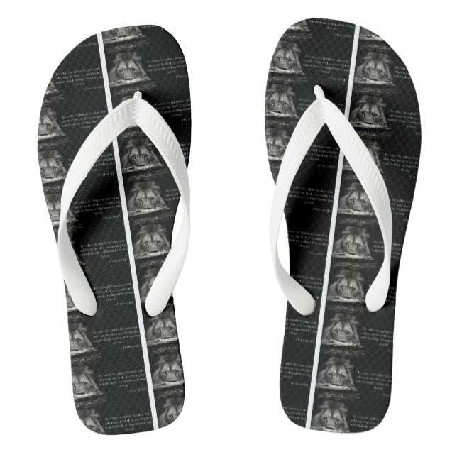 Bible Verse Scripture 1 Peter 5:8 KJV All-Over Flip Flops (Footbed)