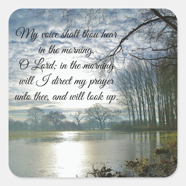 Bible Verse Scripture Prayer Square Sticker (Front)