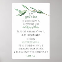 Bible Verse Scripture Wall Art Eucalyptus 1 John