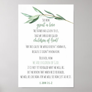 Bible Verse Scripture Wall Art Eucalyptus 1 John