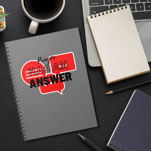 Bible Verse Scripture with Black Words Notebook