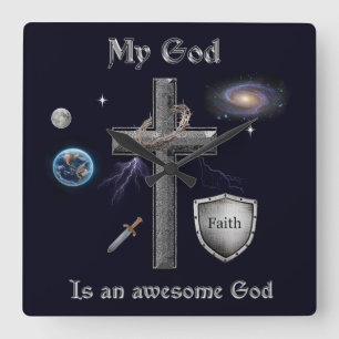Bible Verse Square Wall Clock