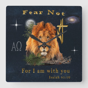 Bible verse square wall clock