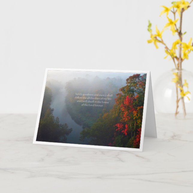 Bible Verse Sympathy Folded Greeting Card (Yellow Flower)