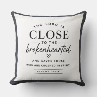 Bible verse - The Lord is Close Throw Pillow