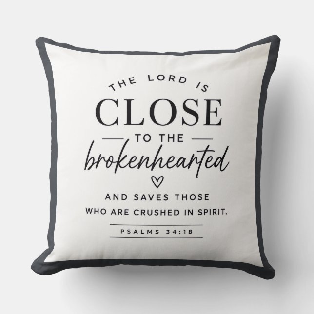 Bible verse - The Lord is Close Throw Pillow (Front)