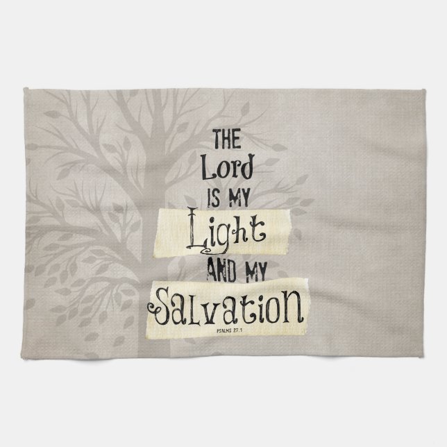 Bible Verse: The Lord is my Light and my Kitchen Towel (Horizontal)