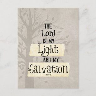 Bible Verse: The Lord is my Light and my Postcard