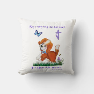 Bible verse throw pillow