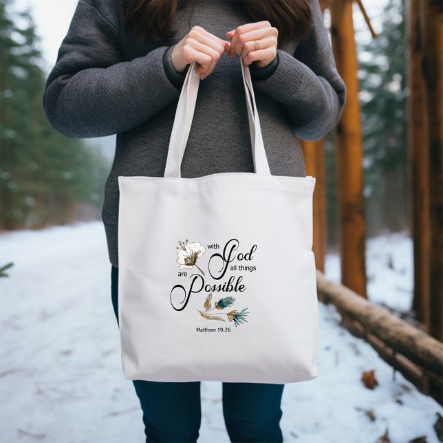 Bible verse Tote Bag (Creator Uploaded)