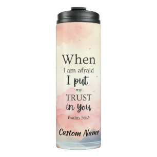 Bible Verse Tumbler Psalm 46:3 -Personalised Name 